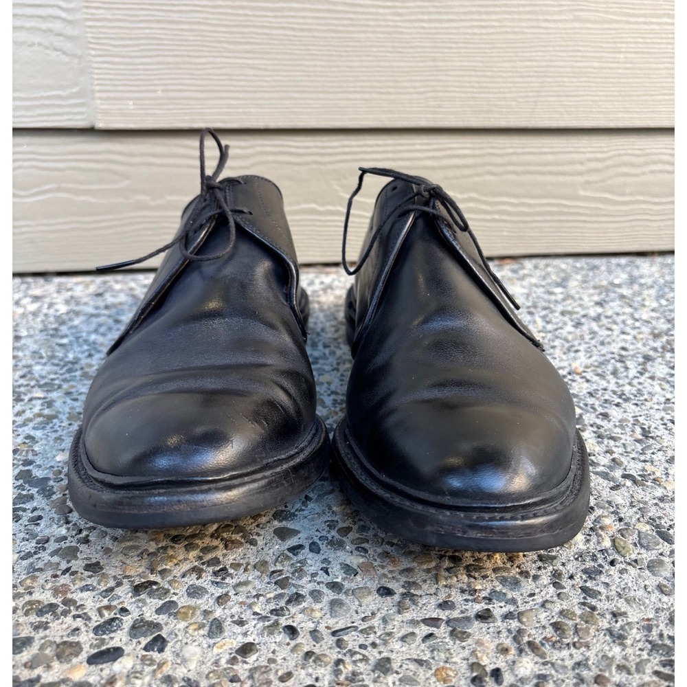 Allen Edmonds Black Leather Derby Shoes Dainite Rubber Soles Men's 12 E 4616 - Picture 5 of 11
